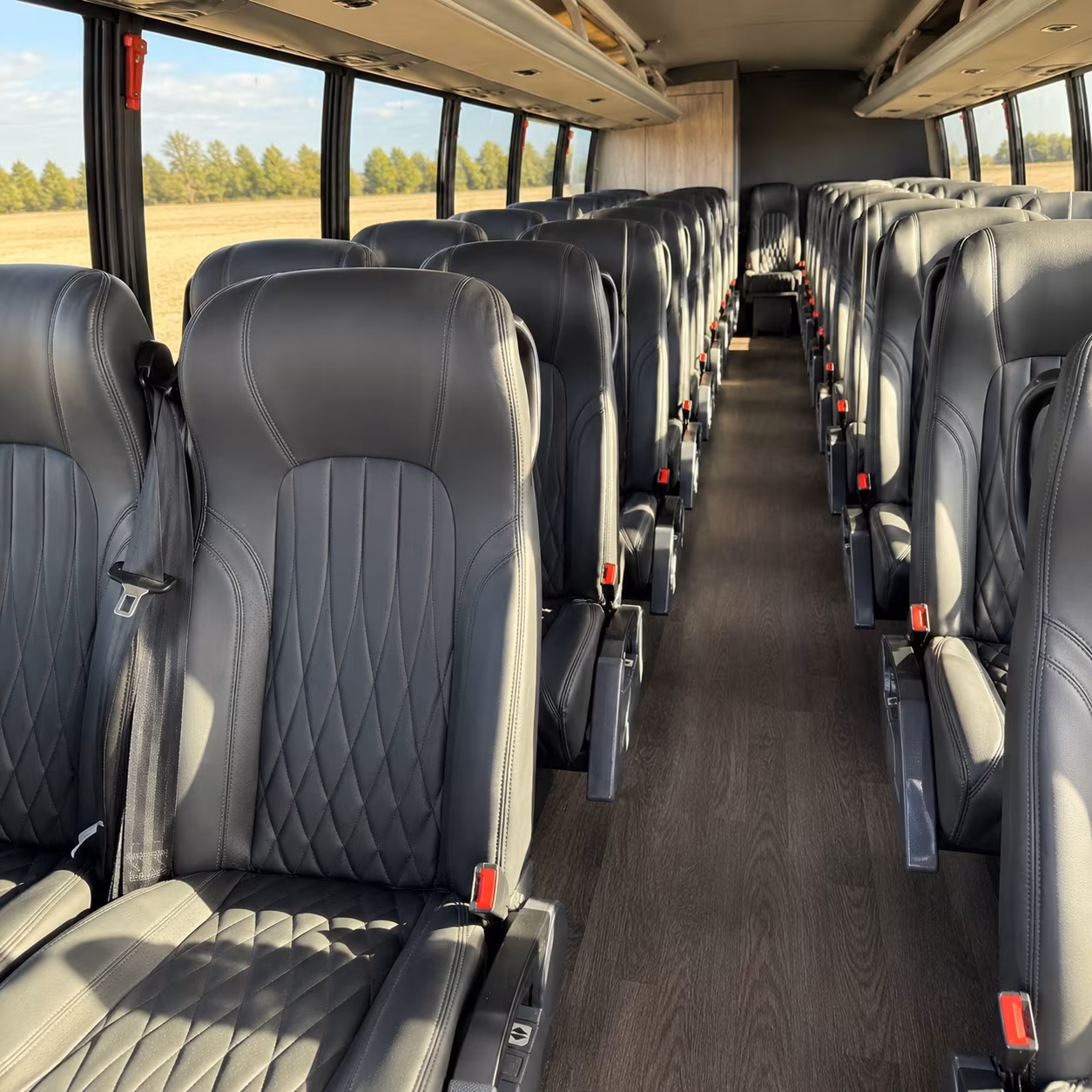 Greensboro School Event Transportation party bus interior