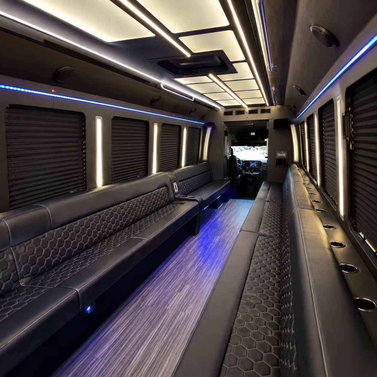 Greensboro Sporting Event Transportation party bus exterior