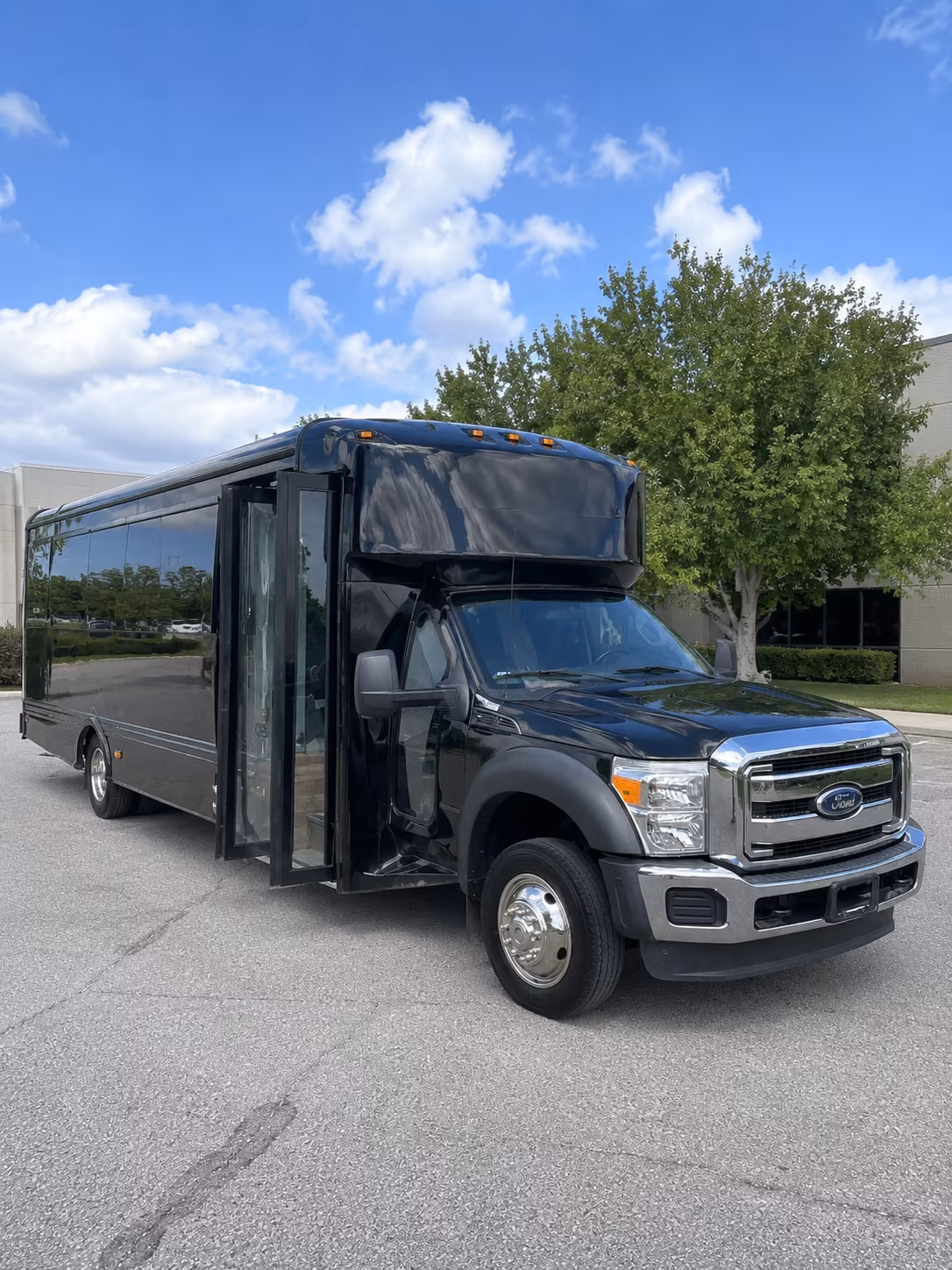 Greensboro Sporting Event Transportation party bus exterior