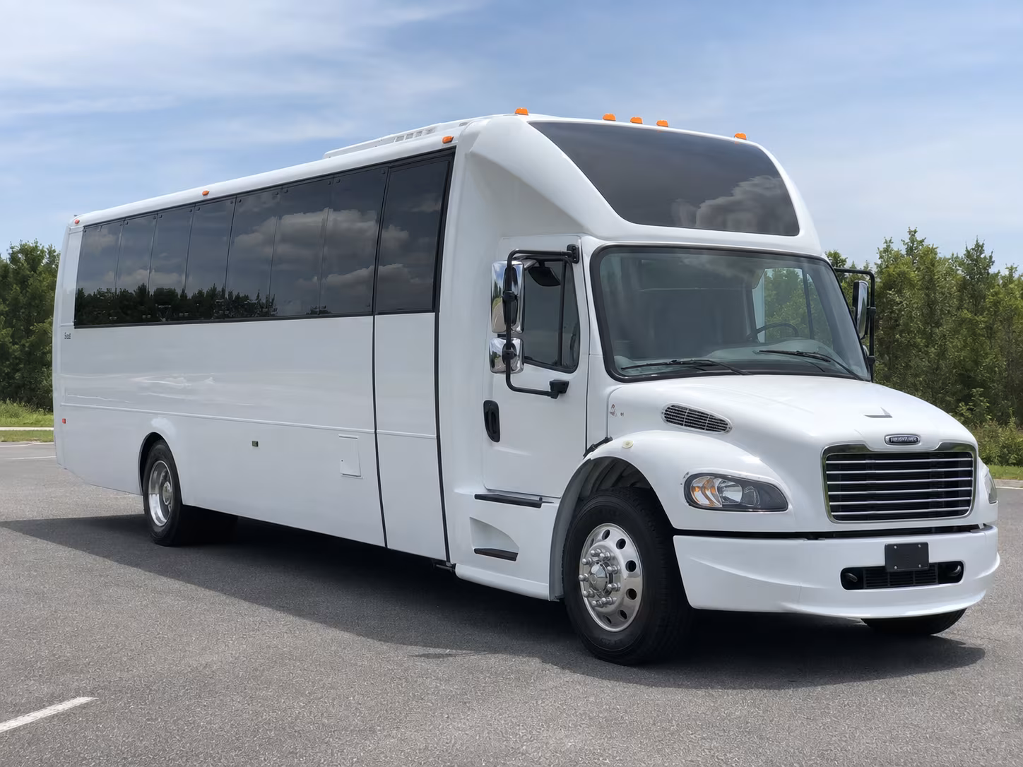 Greensboro Sporting Event Transportation party bus exterior