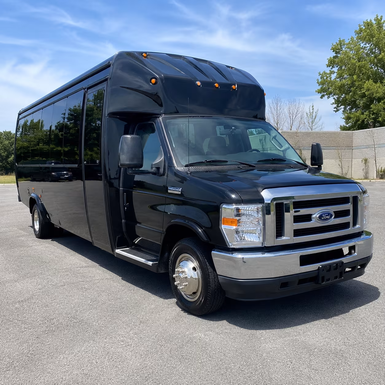 Greensboro Wedding Transportation party bus exterior