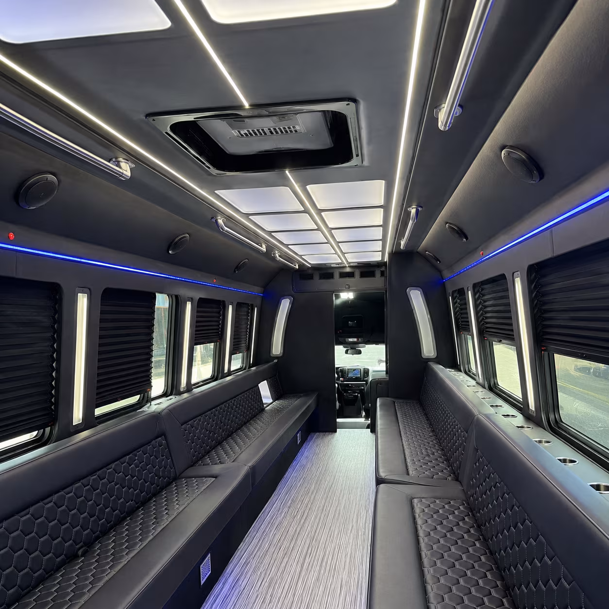 Greensboro Wedding Transportation party bus exterior